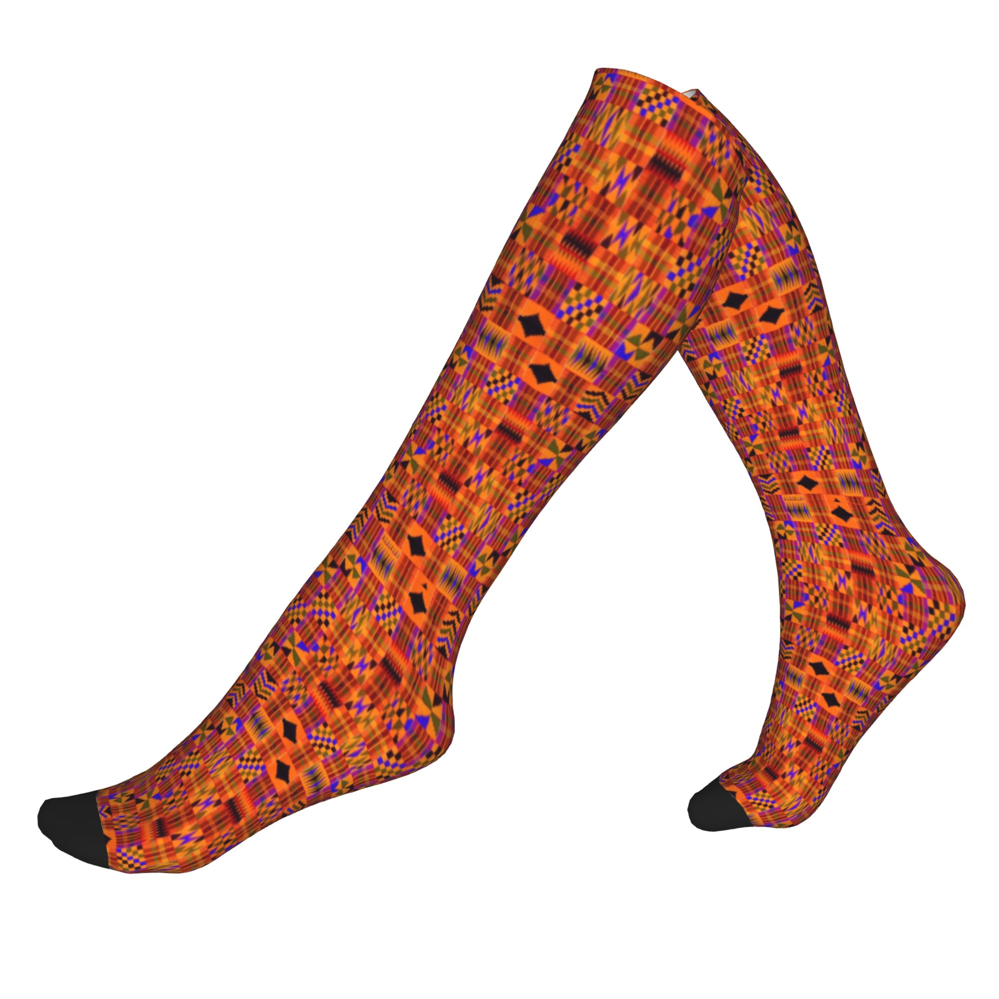 African Ankara Print - جوارب كاواي مطبوعة بنقوش عرقية وعرقية