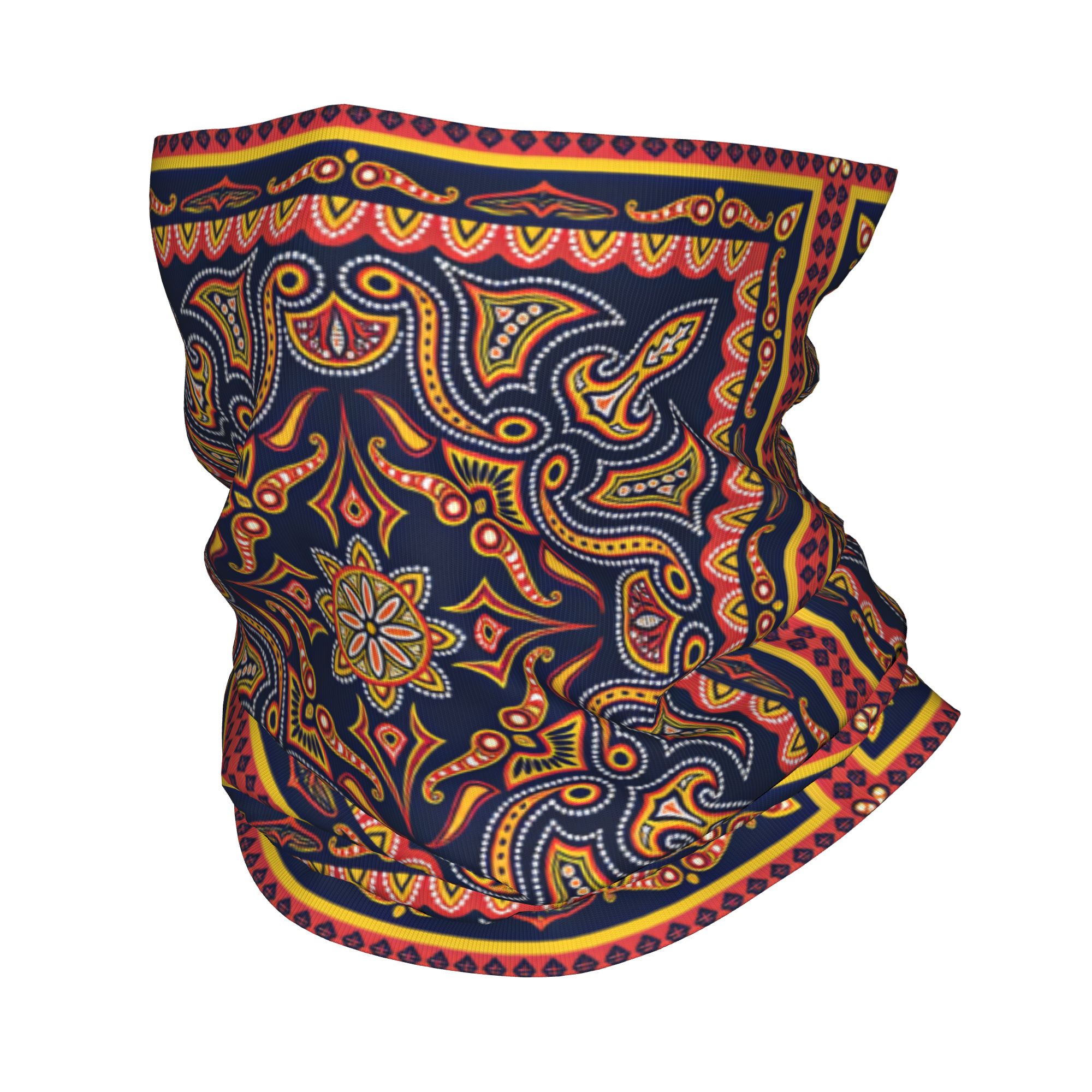 Ethnic Fashion For Men - غطاء رقبة ووجه بتصميم عرقي منقط