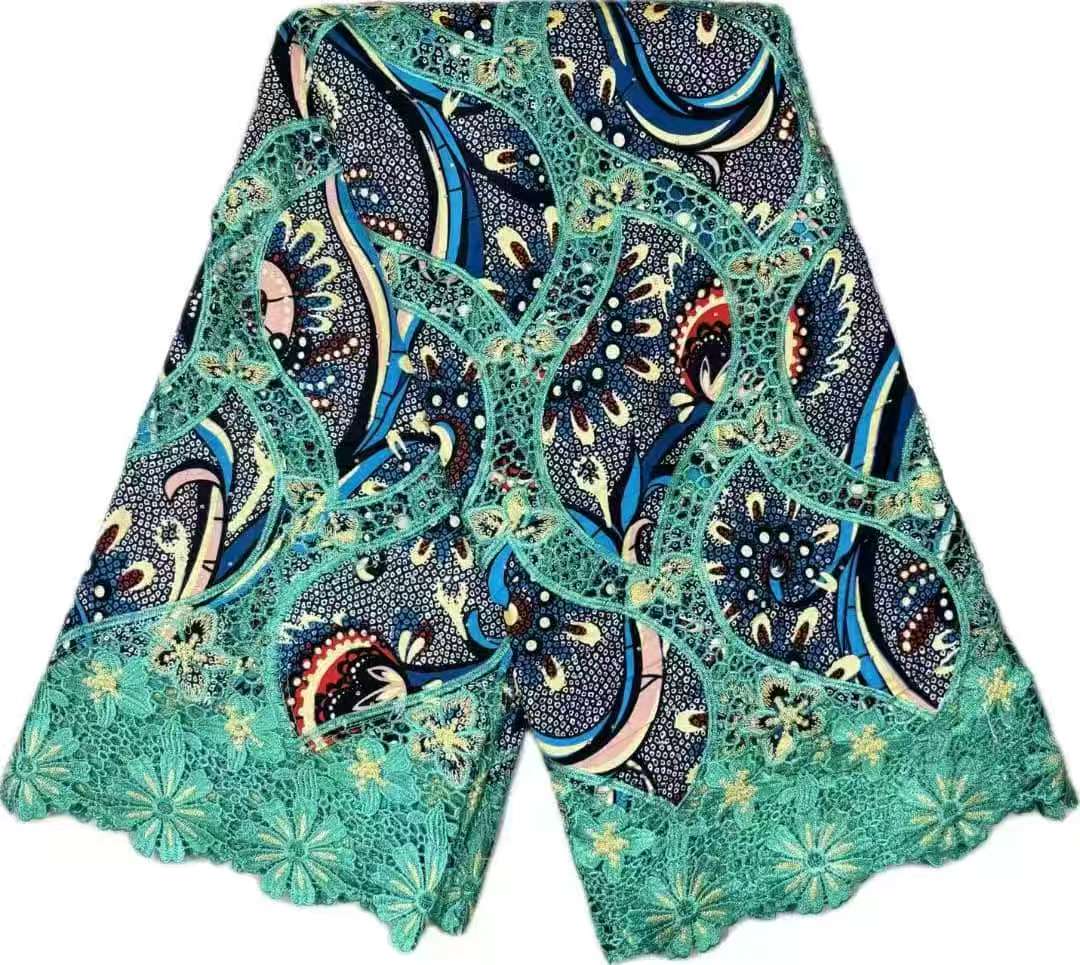 قماش دانتيل أفريقي ثقيل مع تطر - مراجعة African Ankara Print وسعره