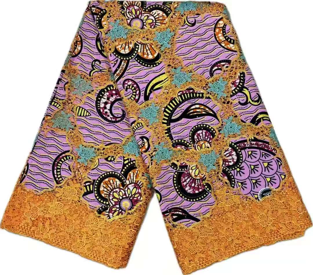 قماش دانتيل أفريقي ثقيل مع تطر - مراجعة African Ankara Print وسعره