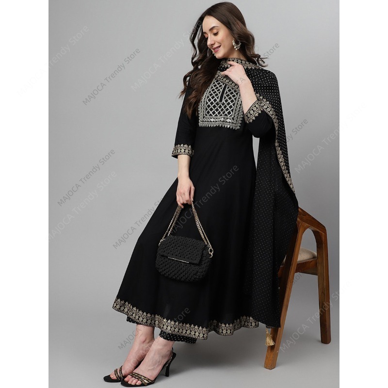 طقم كورتا وبنطلون أسود من الرا - مراجعة Salwar Kameez Set وسعره