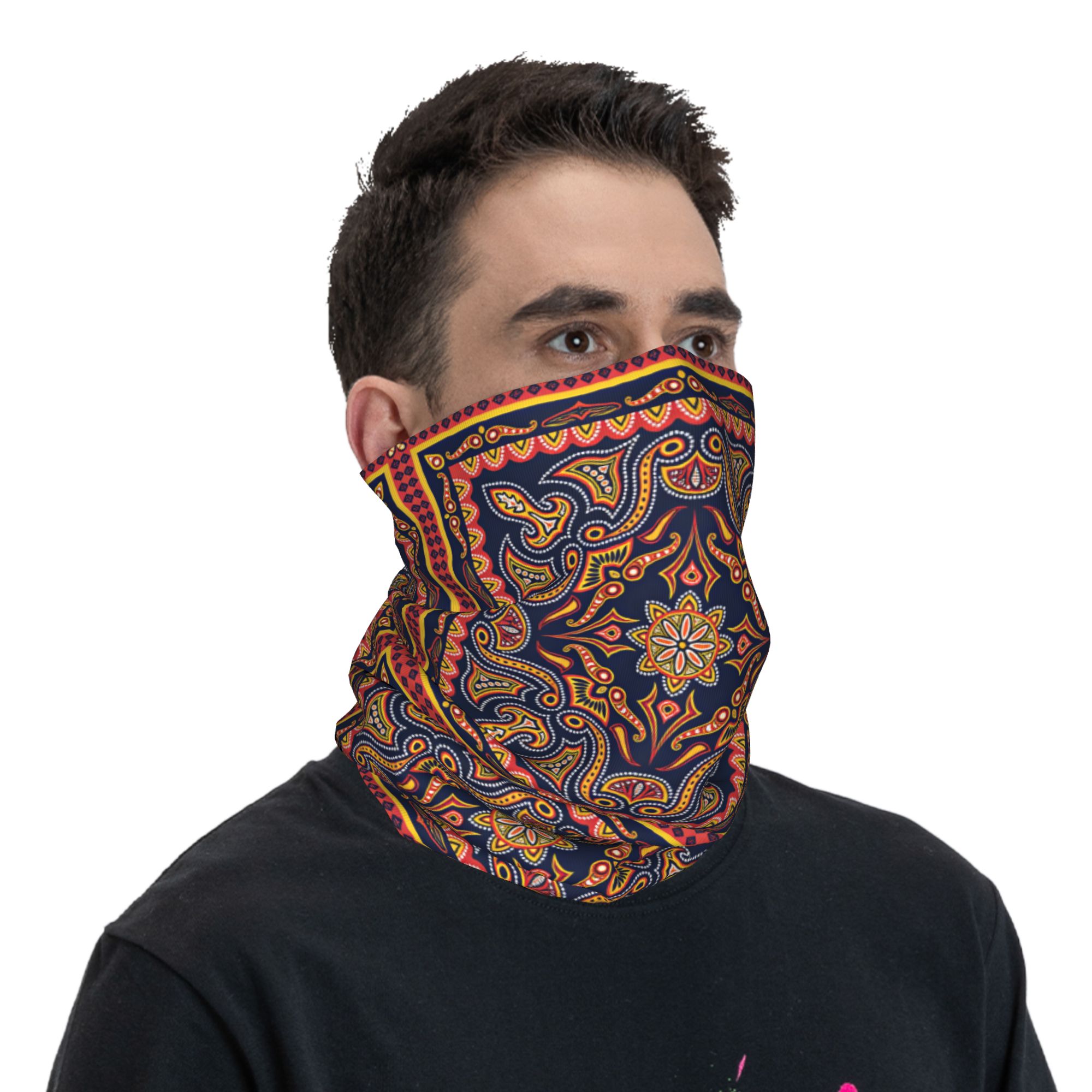 غطاء رقبة ووجه بتصميم عرقي منق - مراجعة Ethnic Fashion For Men وسعره