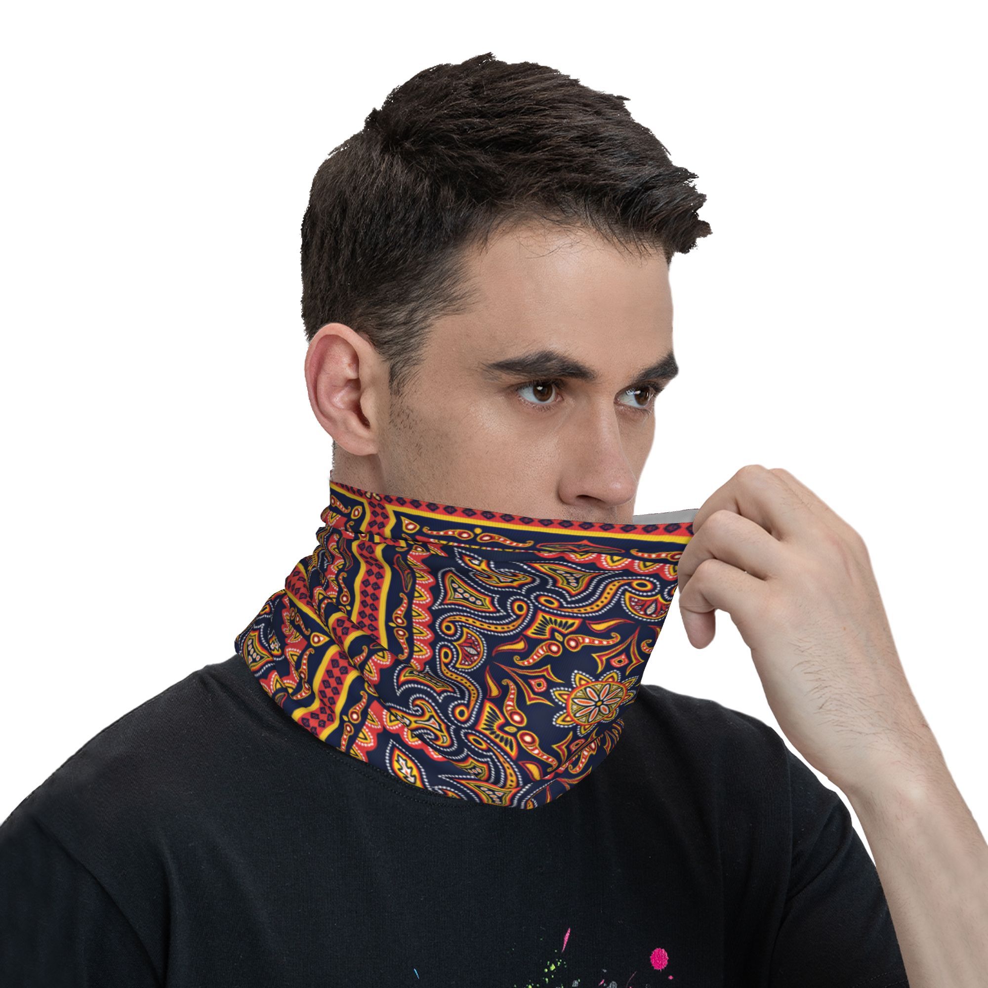 غطاء رقبة ووجه بتصميم عرقي منق - مراجعة Ethnic Fashion For Men وسعره